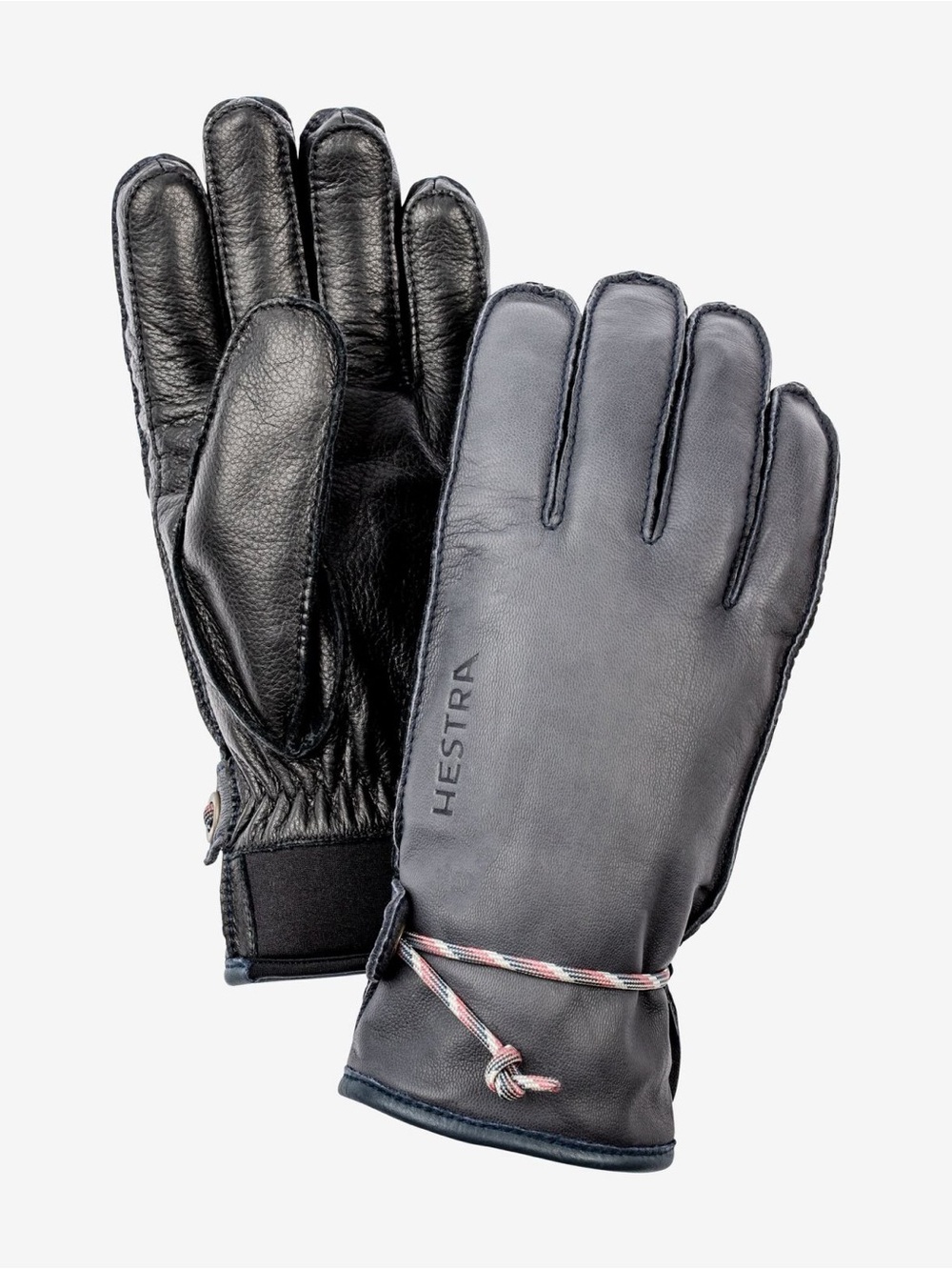 Hestra Alpine Pro Wakayama Leather Wool Lined Unisex Ski Gloves Black Size 10